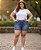 Short Jeans Stretch Com Puido e Barra Desfeita Feminino Plus Size 44 Ao 70 3454 - Imagem 1