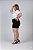 Short Jeans Black Stretch c Puídinhos Barra Desfiada Feminino Plus Size 44 ao 70 3448 - Imagem 2