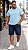 Bermuda Jeans Strech Masculina Azul Marinho Plus Size 50 ao 80 2301 - Imagem 1