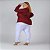 Kit 2 Calças Brancas Sarja Com Strech Feminina Plus Size 44 ao 70 1452 - Imagem 4