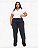 Calça Reta Jeans Black c Stretch Feminina Plus Size do 44 ao 70 3438 - Imagem 1