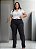 Calça Reta Jeans Black Com Stretch Feminina Plus Size do 44 ao 70 3438 - Imagem 1