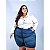 Camisa Tricoline Feminina Stretch Bege Plus Size Xp Ao G5 3150 - Imagem 1