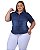 Camisa Jeans Manga Curta Stretch Lavagem Escura SKY Plus Size XP ao G5 3340 - Imagem 1