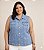 Colete Jeans Stretch Feminino Plus Size Pequenos Defeitos XG ao G5 - Imagem 2