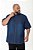 Camisa Jeans Masculina Manga Curta Escura Plus Size 2030 - Imagem 1