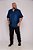 Camisa Jeans Masculina Manga Curta Escura Plus Size 2030 - Imagem 3