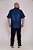 Camisa Jeans Masculina Manga Curta Escura Plus Size 2030 - Imagem 4
