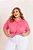 Camisa Tricoline Manga Curta Stretch Rosa Plus Size Xp Ao G5 3384 - Imagem 3