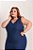 Vestido Longo Plus Size Jeans Feminino Lavagem Escura - Imagem 3