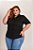 Camisa Tricoline Manga Curta Stretch Preta Plus Size Xp Ao G5 3384 - Imagem 1