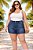 Kit 2 Shorts Jeans Com Stretch Feminino Pequenos Defeitos 44 ao 70 - Imagem 2