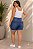 Bermuda Feminina Jeans Stretch Barrinha Dobrada Azul Escuro 3475 44 ao 70 - Imagem 3