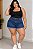 Short Jeans Stretch Feminino Plus Size Barra Desfiada do 44 ao 70 3478 - Imagem 1