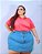 Kit 2 Short Saia Jeans Stretch Pequenos Defeitos Plus Size 44 ao 70 - Imagem 3