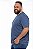Camiseta Básica Azul Mescla Masculina Plus Size XP Ao G5 - Imagem 2