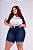 Bermuda Feminina Jeans Stretch Lavagem Escura 3441 - Imagem 2