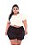 Short Preto Jogger com Elástico na Cintura e Cordão  Feminino Plus Size  44 ao 70 3427 - Imagem 1