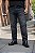 Calça Reforçada Jeans Grosso Stretch Black c/ Used Plus Size Masculina 50 ao 80 2293 - Imagem 2