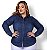 Camisa Jeans Escura Stretch M/L Sem Bolso Feminino Plus Size 3167 - Imagem 1