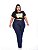 Calça Jeans Feminina Flare Plus Size 44 ao 70 3419 - Imagem 1