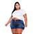 Short Jeans Stretch Rasgadinho Feminino Plus Size 62 ao 70  3225 - Imagem 3