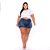 Short Jeans Stretch Rasgadinho Feminino Plus Size 44 ao 60 3225 - Imagem 1