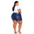 Mini Saia Jeans Com Stretch Bordada Plus Size 44 ao 60 3228 - Imagem 2