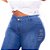 Calça Jeans Feminina Delavê Rasgo Barra Desfiada 44 ao 60 3231 - Imagem 4