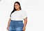 Saia Secretaria Jeans Stretch  Feminina  Plus Size Pequenos Defeitos 44 ao 70 - Imagem 3