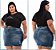 Mini Saia Jeans Feminina Plus Size Pequenos defeitos - Imagem 2