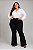 Calça Flare Jeans Black Intenso Com Stretch Feminina Plus Size 3168 - Imagem 1