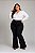Calça Flare Jeans Black Intenso Com Stretch Feminina Plus Size 3168 - Imagem 2