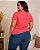 Camiseta Estampada Feminina Beautiful Day Coral Plus size Do XP ao G5 - Imagem 3