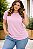 Camiseta Básica Feminina Rosa Bebê Plus size do XP ao G5 - Imagem 1
