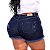 Short Jeans Escuro Destroyer Barra Desfiada Plus Size 62 Ao 70 - Imagem 4