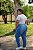 Calça Jeans Stretch Delavê Feminina Plus Size 3132 - Imagem 3