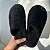 Pantufa Feminina Peluciada de Fleece Preto | Chinelo de quarto - Imagem 1