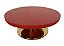 Bailarina em MDF vermelho com Pedestal Dourado - Imagem 1