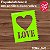 Espátula decorativa/stencil em acrílico love 2x1 - Imagem 1