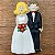 Cortador com Marcador Noivos Casamento - Imagem 2