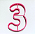 Cortador Numeral G - Número 3 - Imagem 1