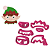 Kit Trio Cortador Natal Azevinho Duende Rena 5cm (para pasta) - D240028 D240029 D240030 - Imagem 3