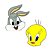 Cortador e Marcador Dupla Looney Tunes - Piupiu e Pernalonga - Imagem 1