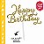 Topo em MDF com Glitter Dourado Tema Happy Birthday - Imagem 1