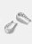 Brinco Argola oval cravejada com zircônias no ródio branco. - Imagem 3