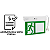 Placa de Balizamento Dupla Face Rota de Fuga com Led (Incluso Adesivos para Direções) - Segurimax - Imagem 2
