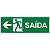 Placa de Sinalização Fotoluminescente (Saída de Emergência à Esquerda) Modelo S13-E - Imagem 1