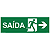 Placa de Sinalização Fotoluminescente (Saída de Emergência à Direita) Modelo S13-D - Imagem 1