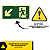 Placa de Sinalização Fotoluminescente (Rampa Descida à Esquerda) Modelo S7 - Imagem 3